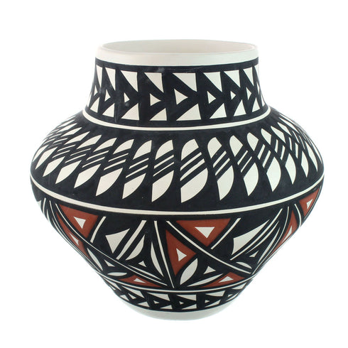 Native American Hand Crafted Acoma Pottery By Artist L. Concho, B. Ortiz SN20011